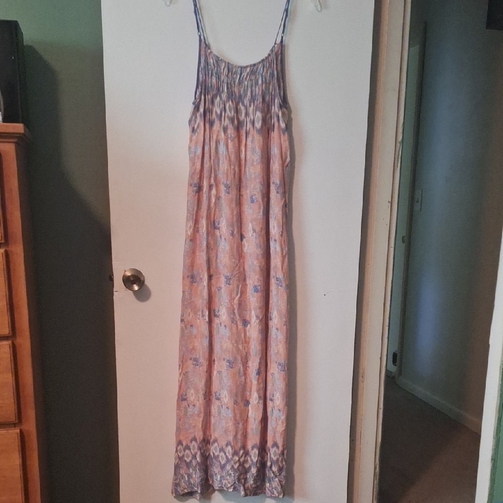 Hem & Thread Peach and Lavender Dress